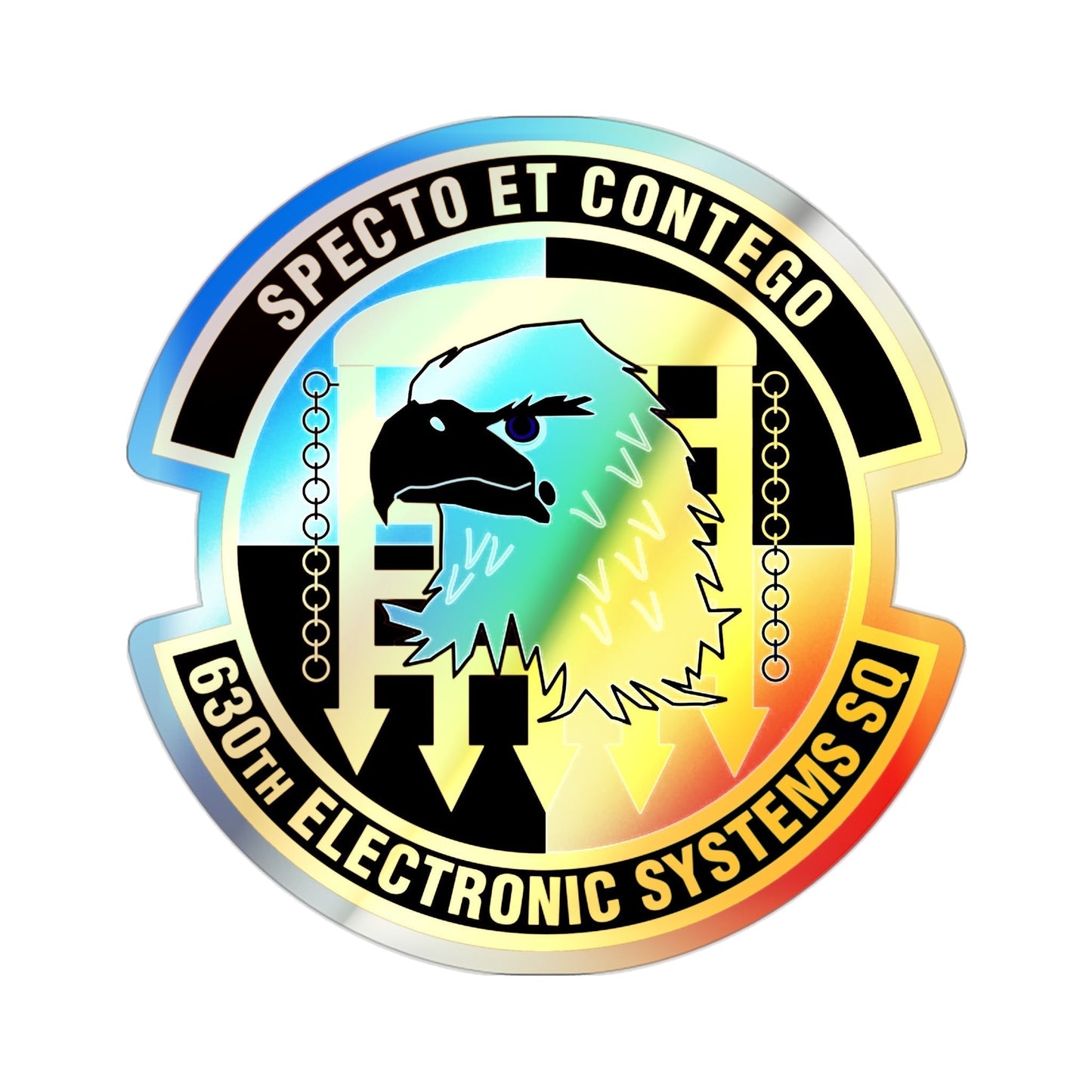 630th Electronic Systems Squadron (U.S. Air Force) Holographic STICKER Die-Cut Vinyl Decal-2 Inch-The Sticker Space