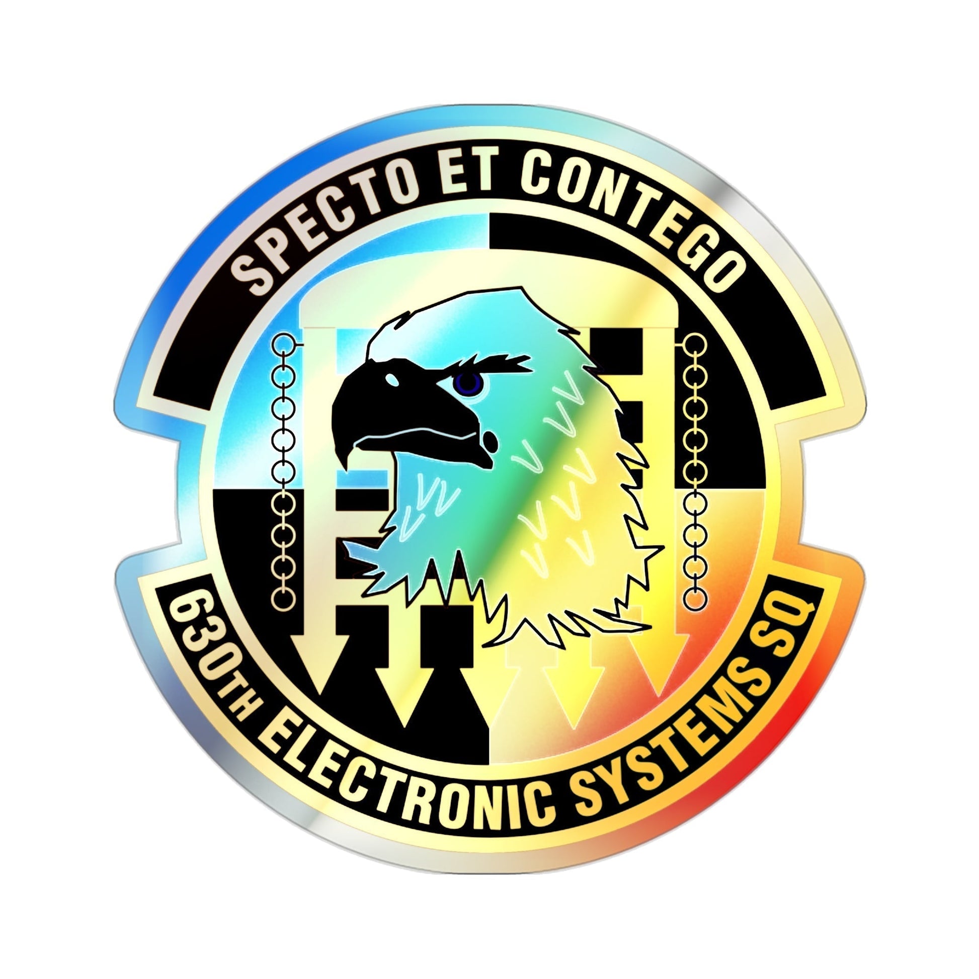 630th Electronic Systems Squadron (U.S. Air Force) Holographic STICKER Die-Cut Vinyl Decal-2 Inch-The Sticker Space