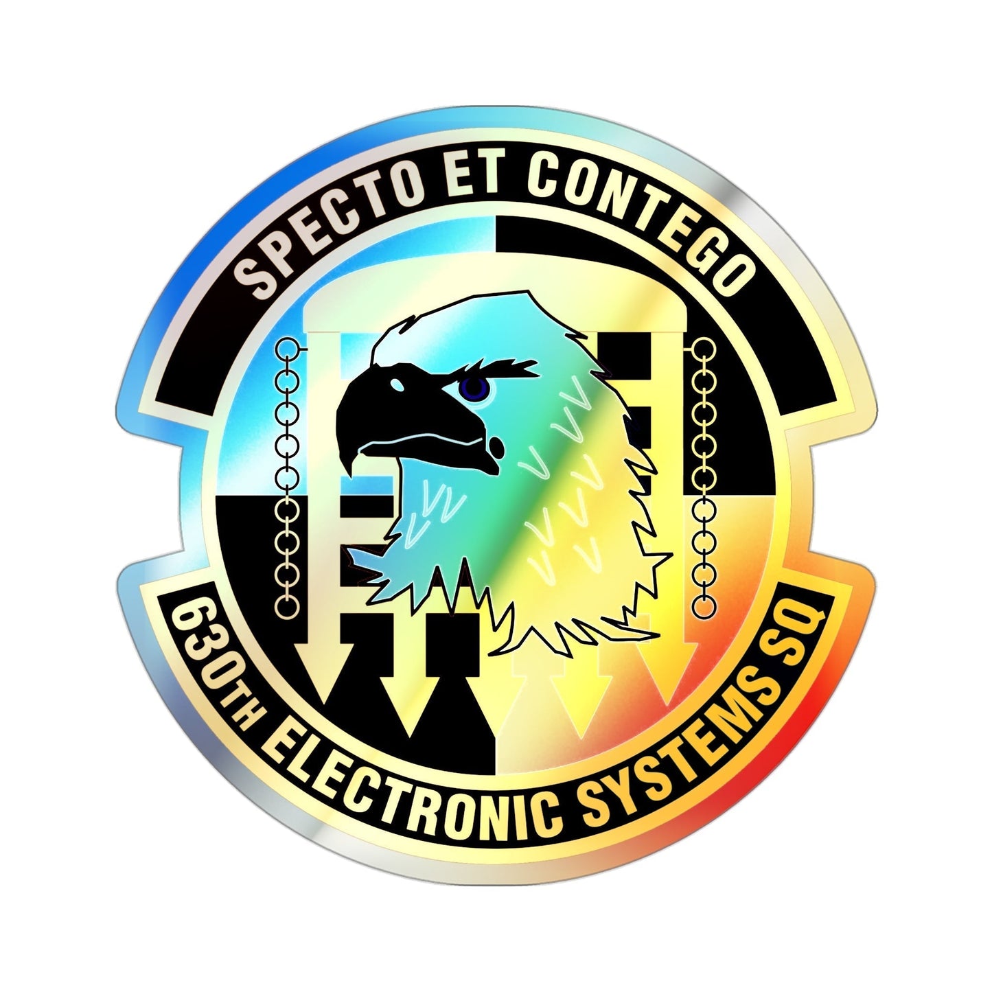 630th Electronic Systems Squadron (U.S. Air Force) Holographic STICKER Die-Cut Vinyl Decal-3 Inch-The Sticker Space