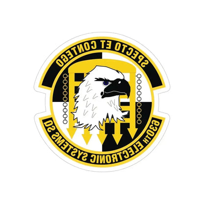 630th Electronic Systems Squadron (U.S. Air Force) REVERSE PRINT Transparent Die-Cut STICKER 5 Inch Die-Cut Transparent - The Sticker Space