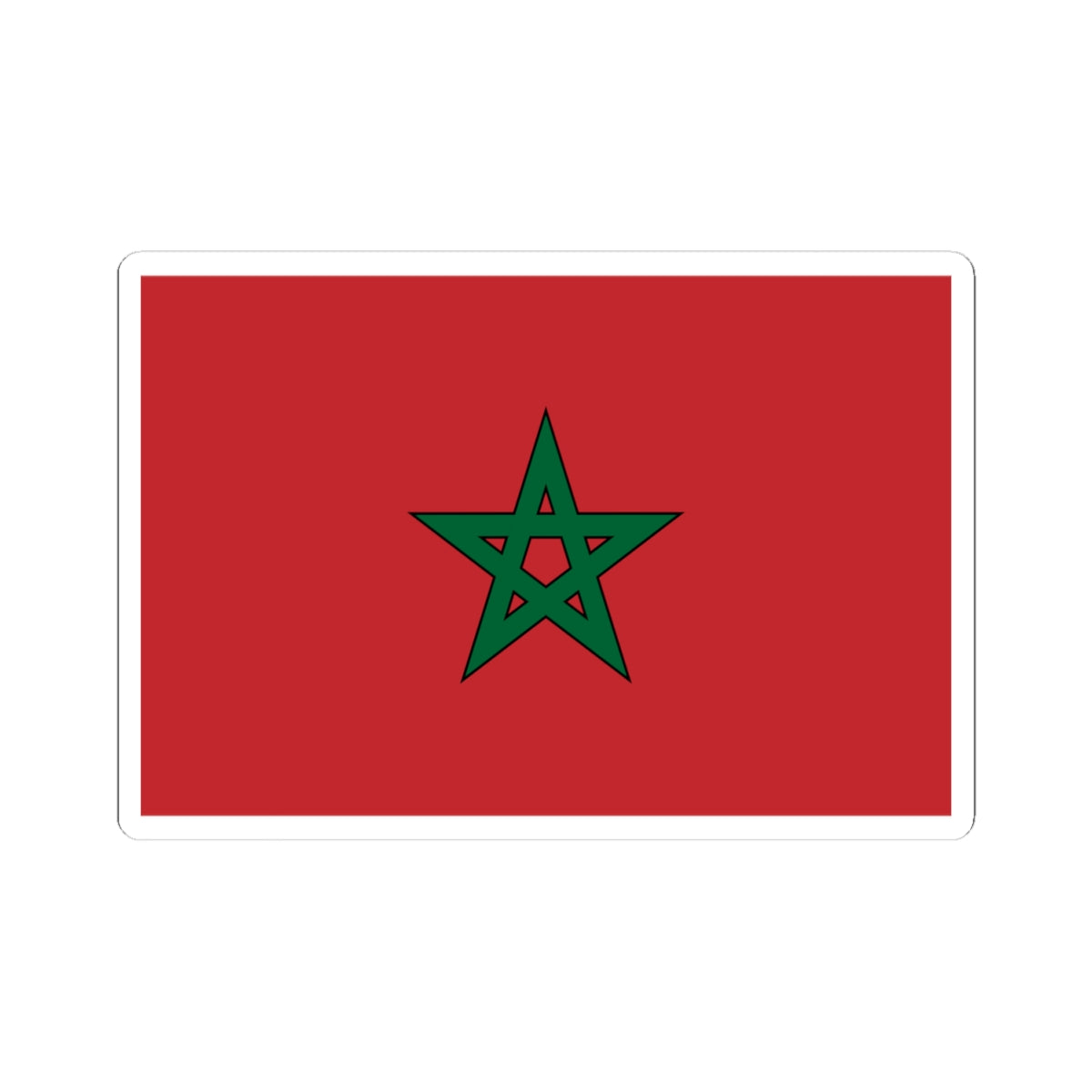 Flag of Morocco solid (Morocco) STICKER Vinyl Kiss-Cut Decal