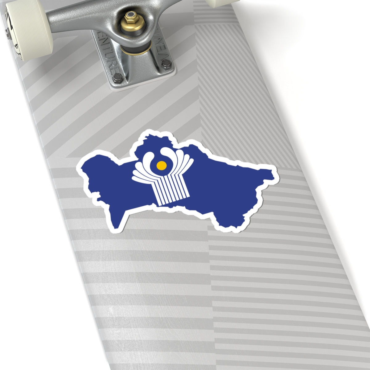 Flag-map of Turkmenistan CIS de facto (Turkmenistan) STICKER Vinyl Kiss-Cut Decal