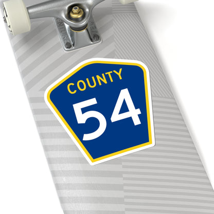 County 54 MN (Minnesota) (Road Sign) STICKER Vinyl Kiss-Cut Decal