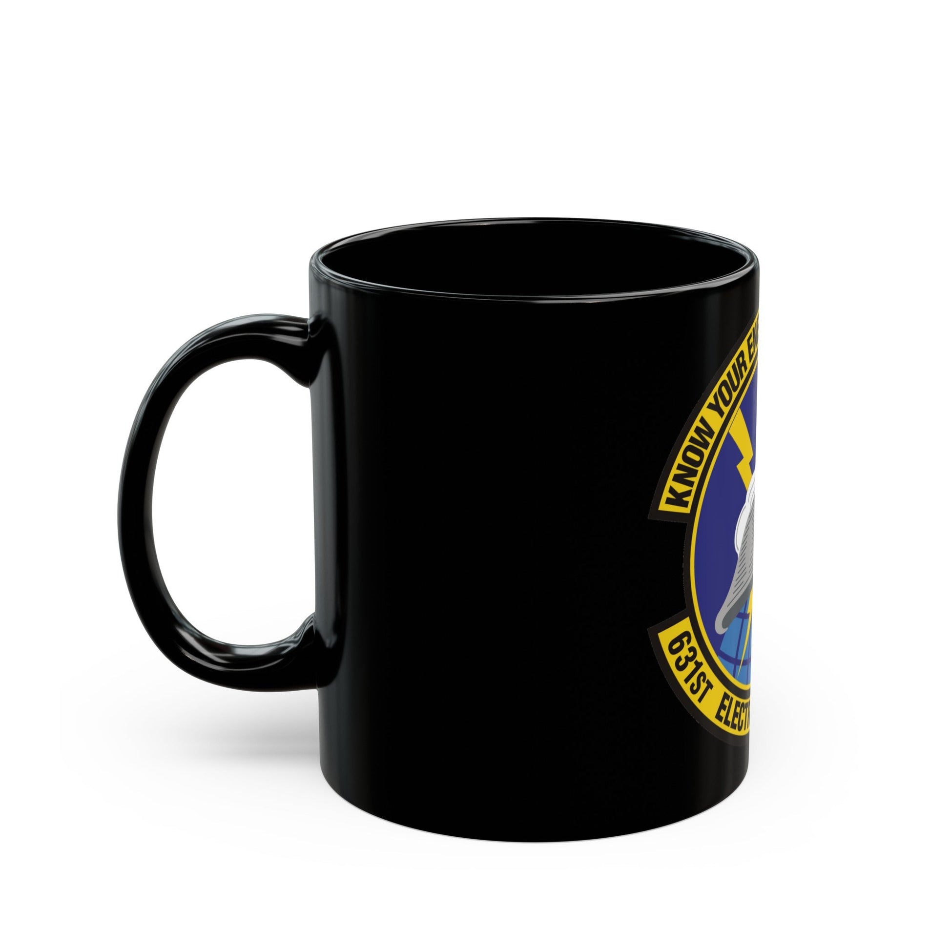 631st Electronic Systems Squadron (U.S. Air Force) Black Coffee Mug-The Sticker Space