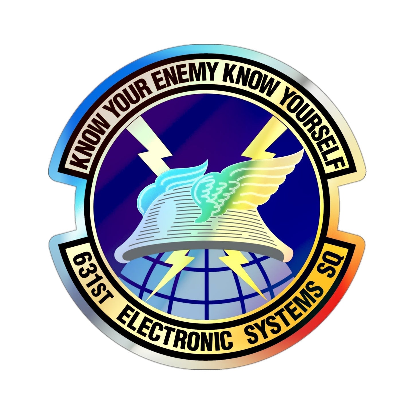 631st Electronic Systems Squadron (U.S. Air Force) Holographic STICKER Die-Cut Vinyl Decal-3 Inch-The Sticker Space