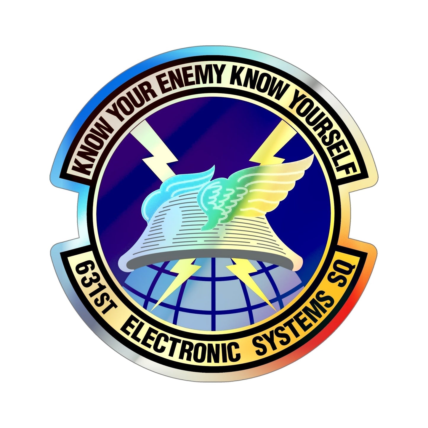 631st Electronic Systems Squadron (U.S. Air Force) Holographic STICKER Die-Cut Vinyl Decal-6 Inch-The Sticker Space