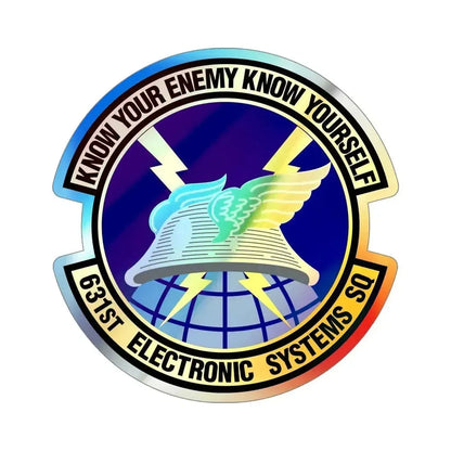 631st Electronic Systems Squadron (U.S. Air Force) Holographic STICKER Die-Cut Vinyl Decal 5 Inch Holographic - The Sticker Space