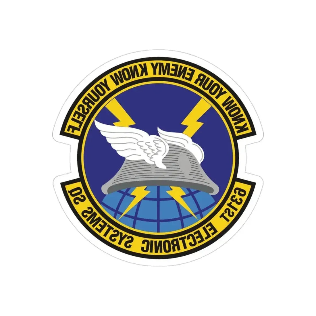 631st Electronic Systems Squadron (U.S. Air Force) REVERSE PRINT Transparent Die-Cut STICKER - The Sticker Space