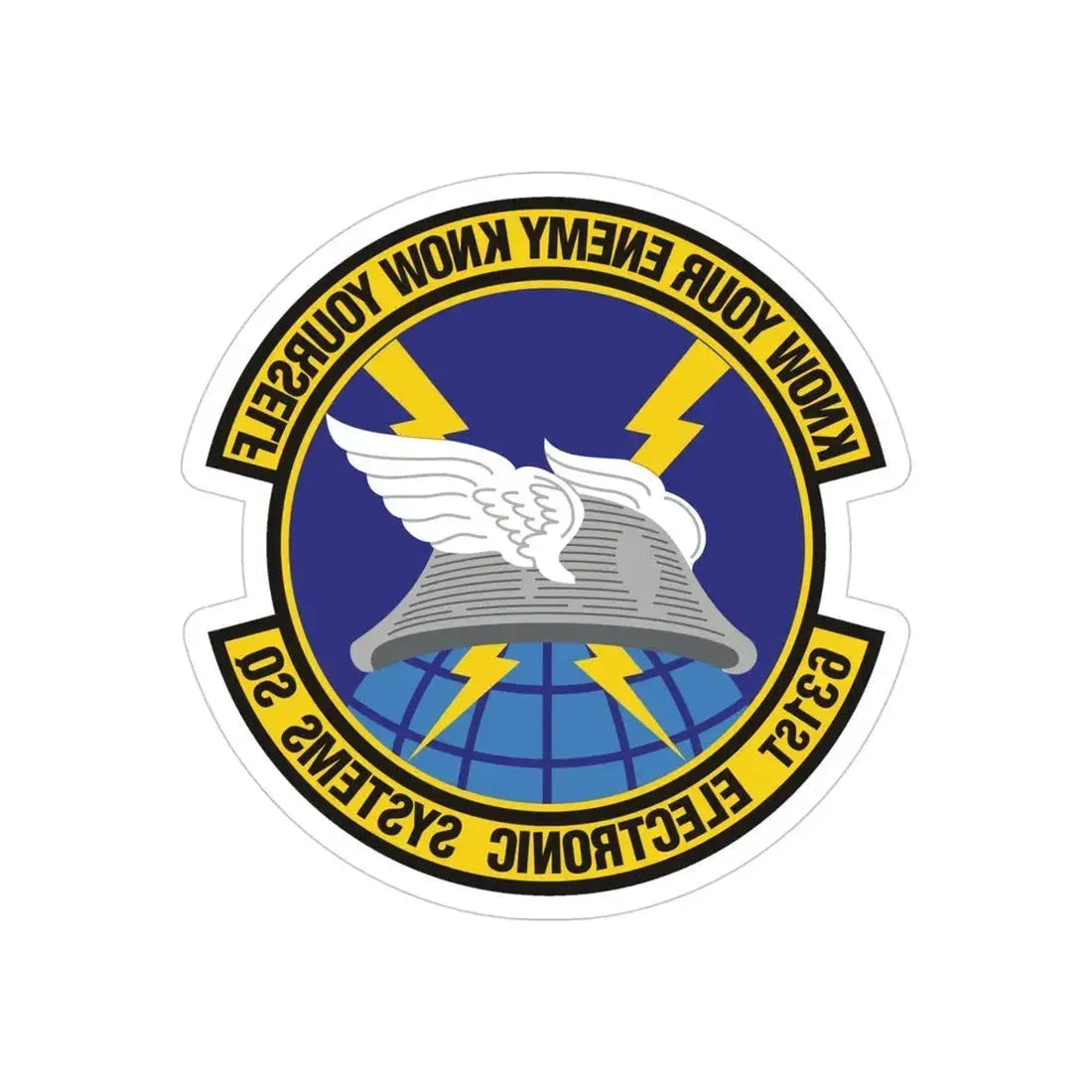631st Electronic Systems Squadron (U.S. Air Force) REVERSE PRINT Transparent Die-Cut STICKER - The Sticker Space