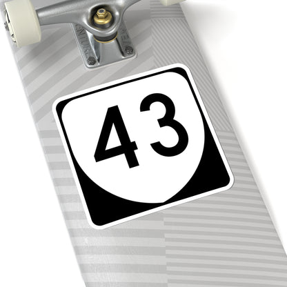 Virginia 43 (Virginia) (Road Sign) STICKER Vinyl Kiss-Cut Decal