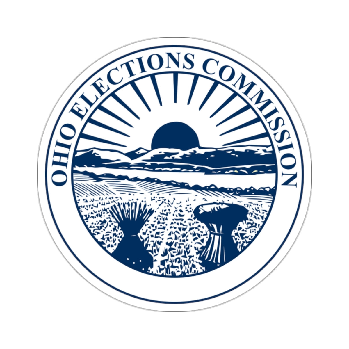 Seal of the Ohio Elections Commission - STICKER Vinyl Kiss-Cut Decal