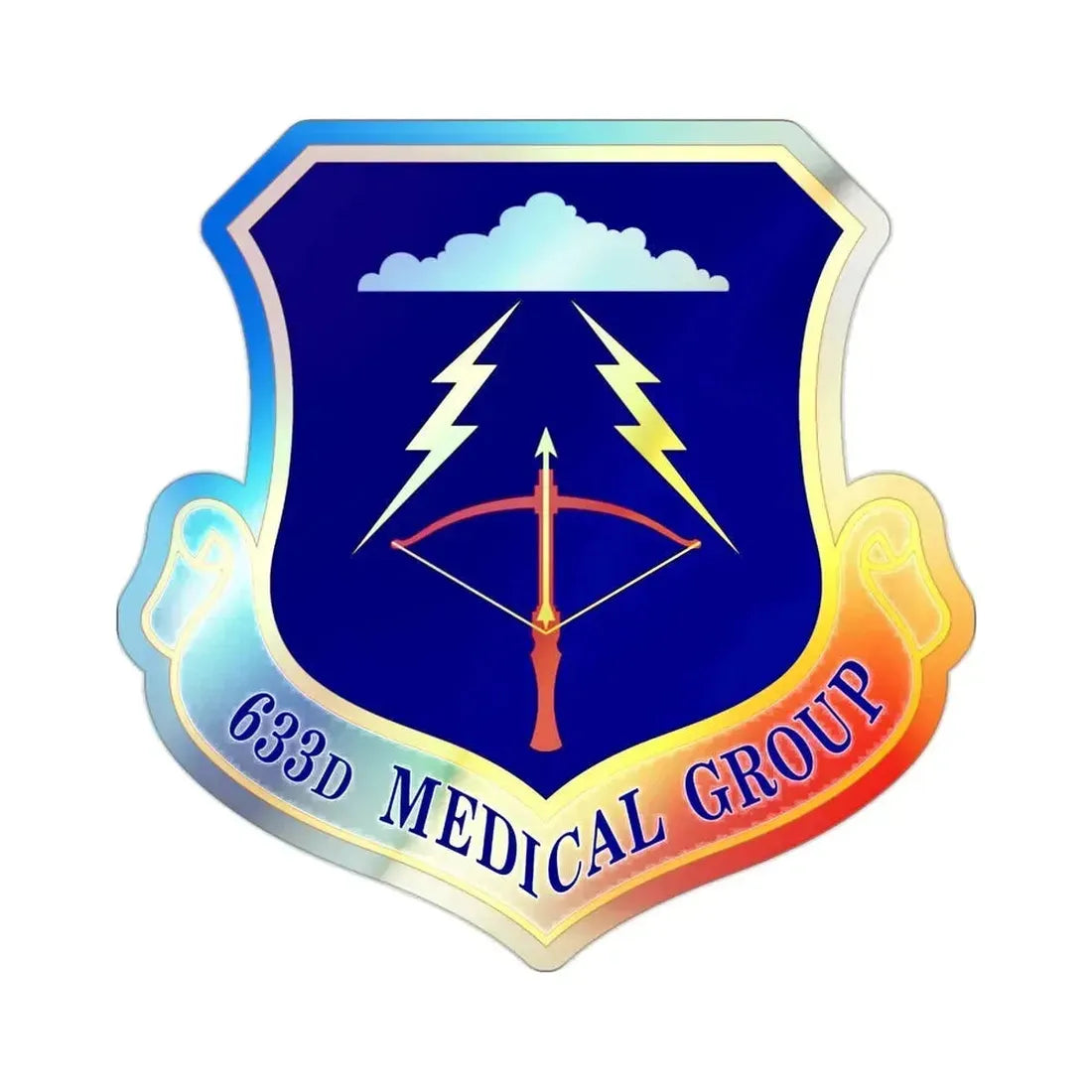 633 Medical Group ACC (U.S. Air Force) Holographic STICKER Die-Cut Vinyl Decal 2 Inch Holographic - The Sticker Space