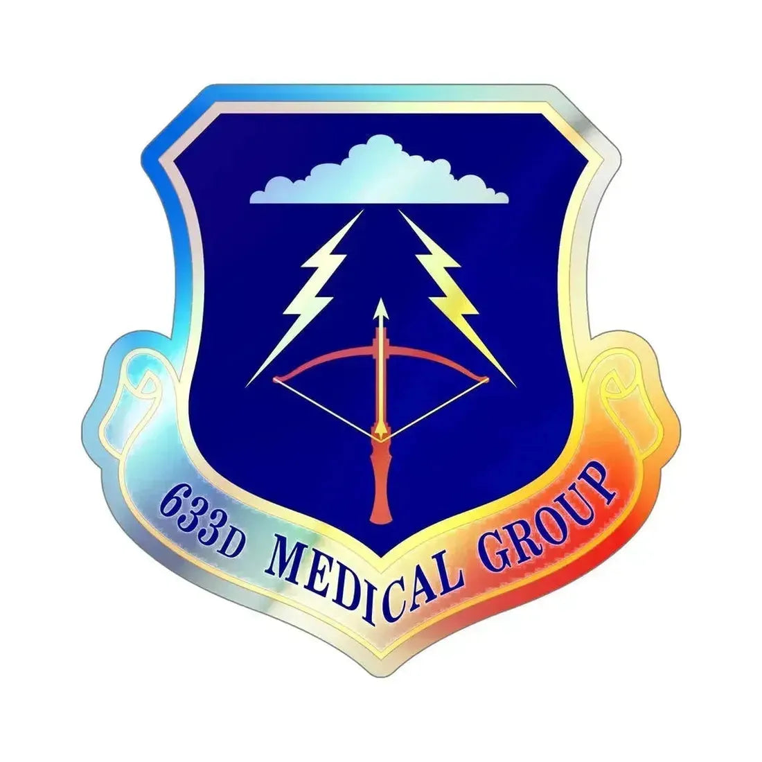 633 Medical Group ACC (U.S. Air Force) Holographic STICKER Die-Cut Vinyl Decal 6 Inch Holographic - The Sticker Space