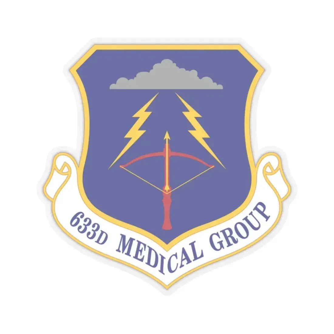 633 Medical Group ACC (U.S. Air Force) STICKER Vinyl Kiss-Cut Decal 2 Inch Transparent - The Sticker Space