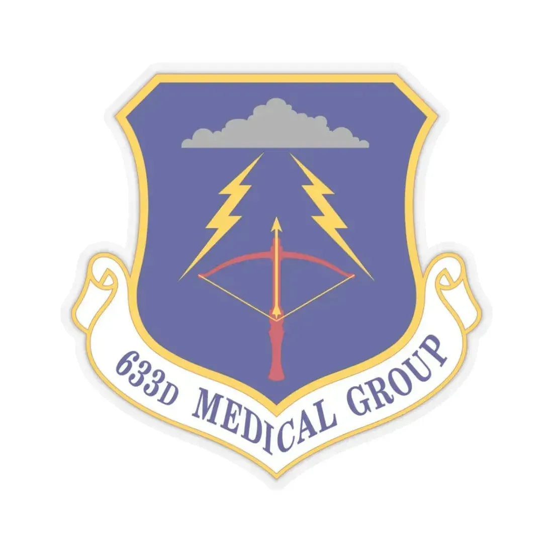 633 Medical Group ACC (U.S. Air Force) STICKER Vinyl Kiss-Cut Decal 3 Inch Transparent - The Sticker Space
