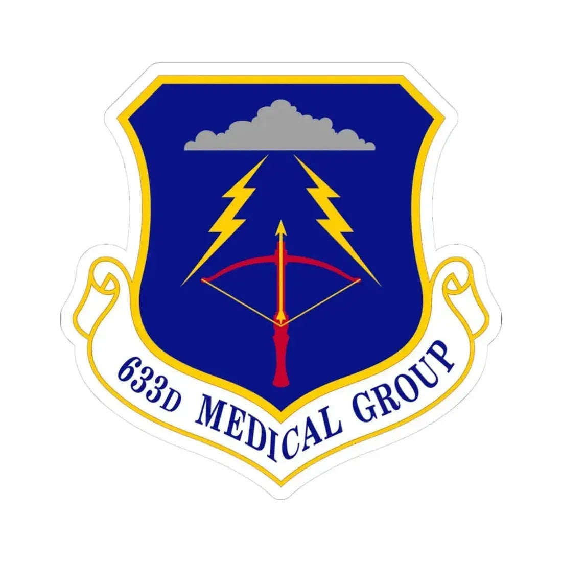633 Medical Group ACC (U.S. Air Force) STICKER Vinyl Kiss-Cut Decal 3 Inch White - The Sticker Space
