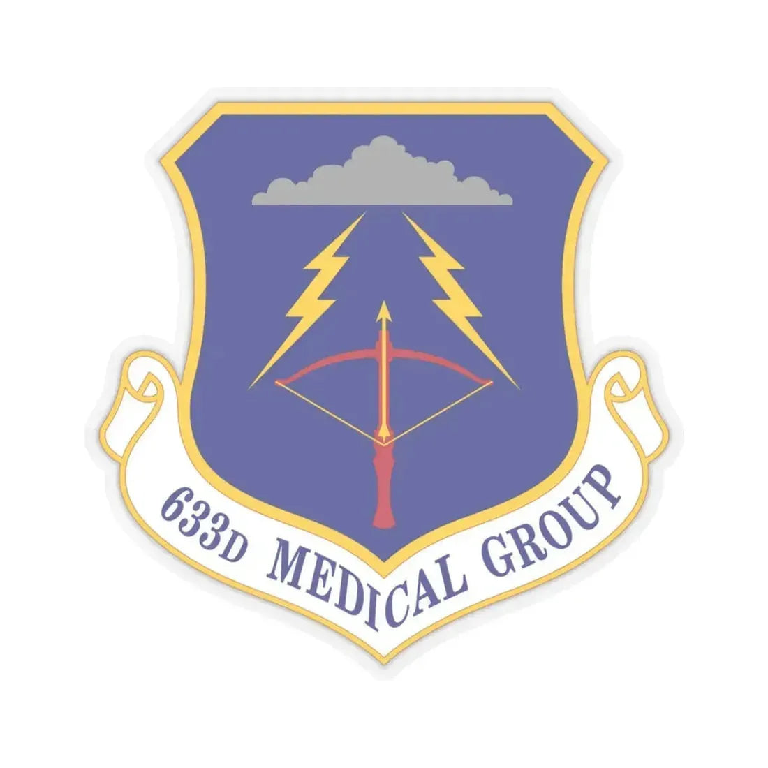633 Medical Group ACC (U.S. Air Force) STICKER Vinyl Kiss-Cut Decal 4 Inch Transparent - The Sticker Space