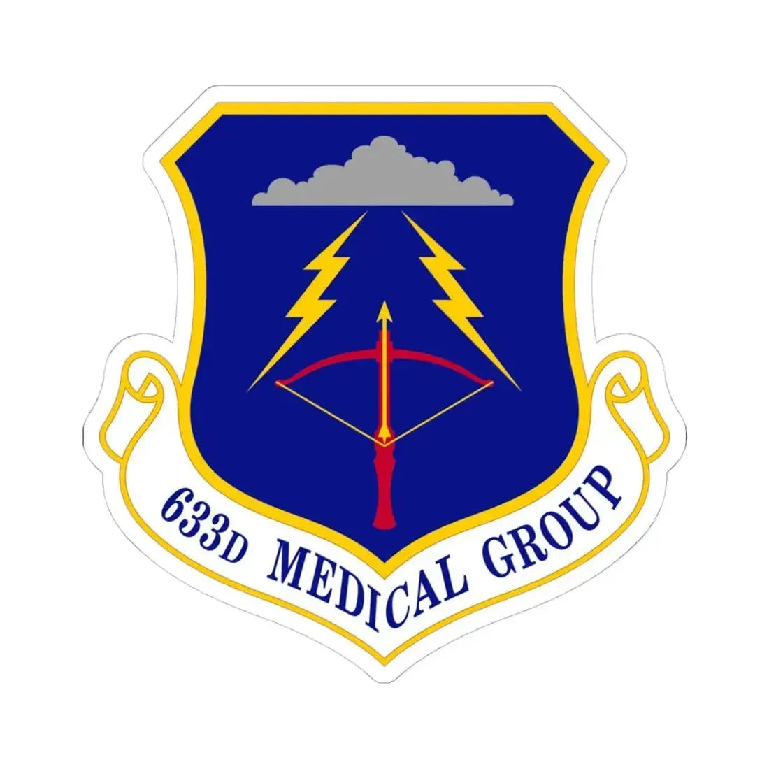 633 Medical Group ACC (U.S. Air Force) STICKER Vinyl Kiss-Cut Decal 4 Inch White - The Sticker Space