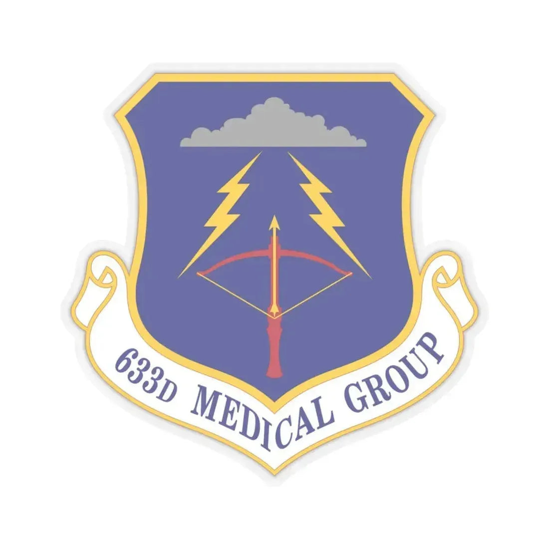 633 Medical Group ACC (U.S. Air Force) STICKER Vinyl Kiss-Cut Decal 6 Inch Transparent - The Sticker Space