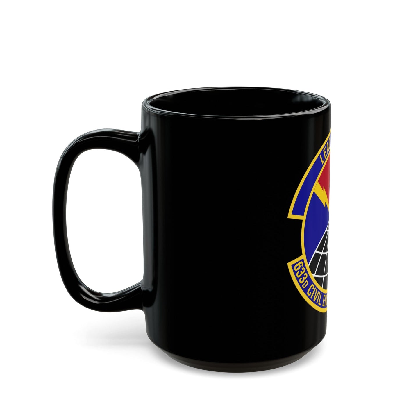 633d Civil Engineer Squadron (U.S. Air Force) Black Coffee Mug-The Sticker Space