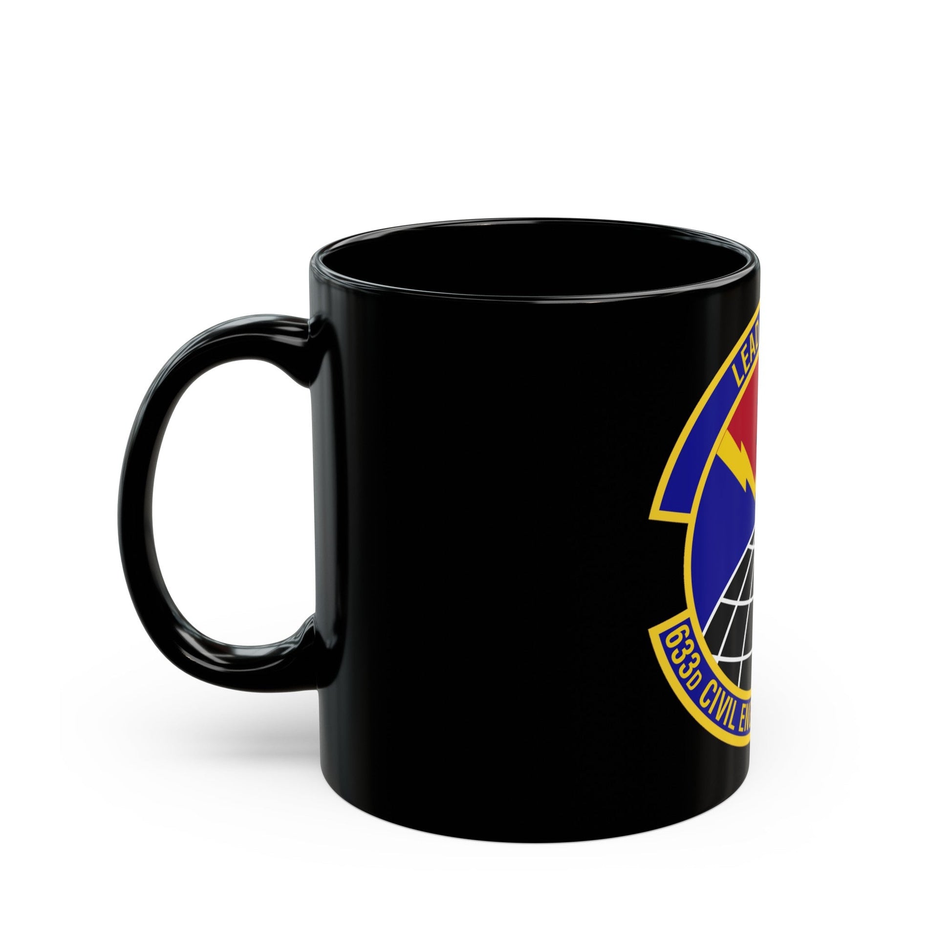 633d Civil Engineer Squadron (U.S. Air Force) Black Coffee Mug-The Sticker Space