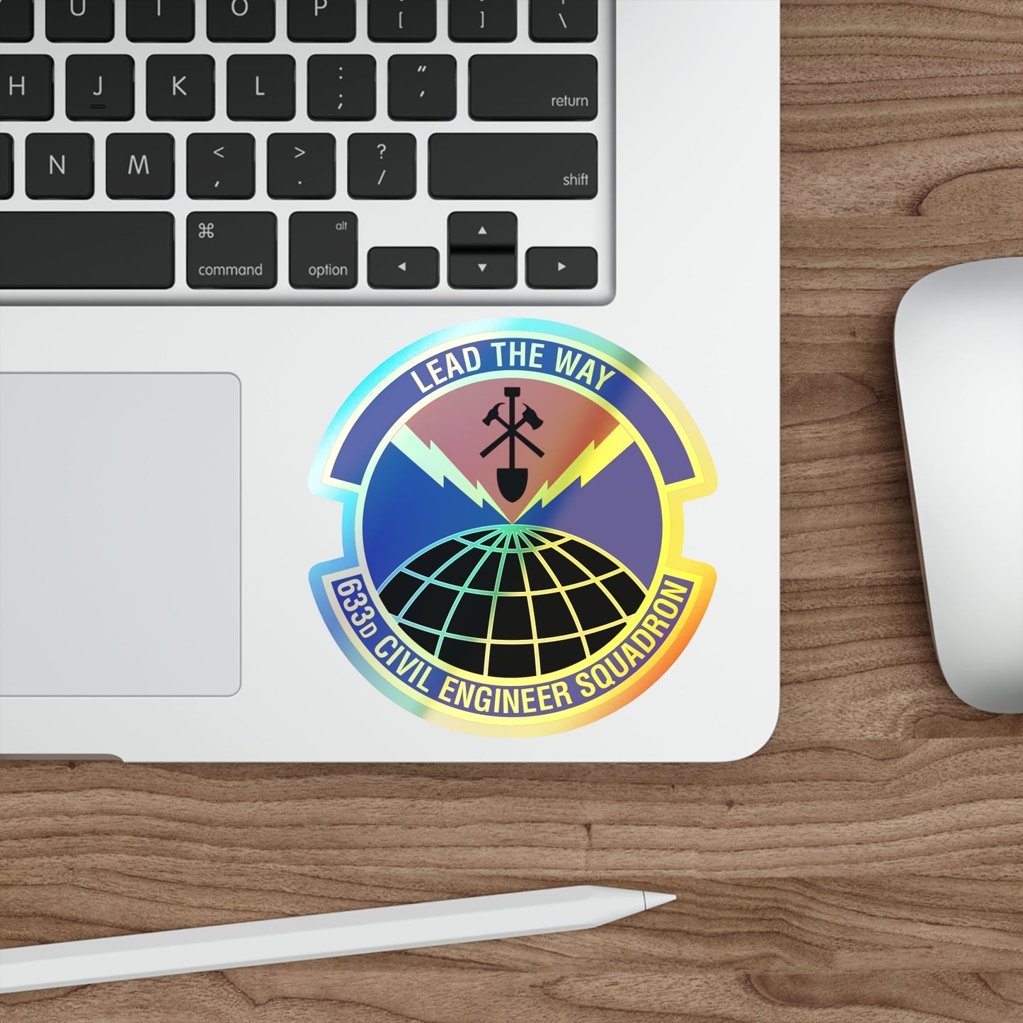 633d Civil Engineer Squadron (U.S. Air Force) Holographic STICKER Die-Cut Vinyl Decal-The Sticker Space