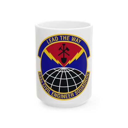 633d Civil Engineer Squadron (U.S. Air Force) White Coffee Mug-15oz-The Sticker Space