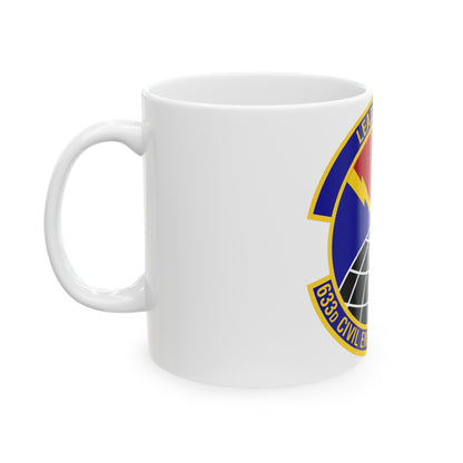 633d Civil Engineer Squadron (U.S. Air Force) White Coffee Mug-The Sticker Space