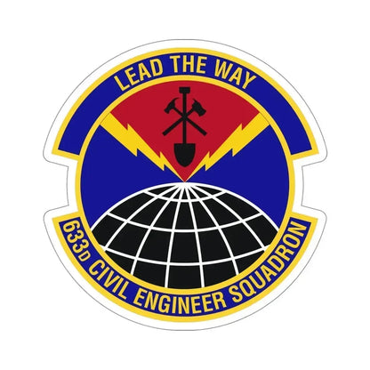 633d Civil Engineer Squadron (U.S. Air Force) STICKER Vinyl Die-Cut Decal 5 Inch - The Sticker Space