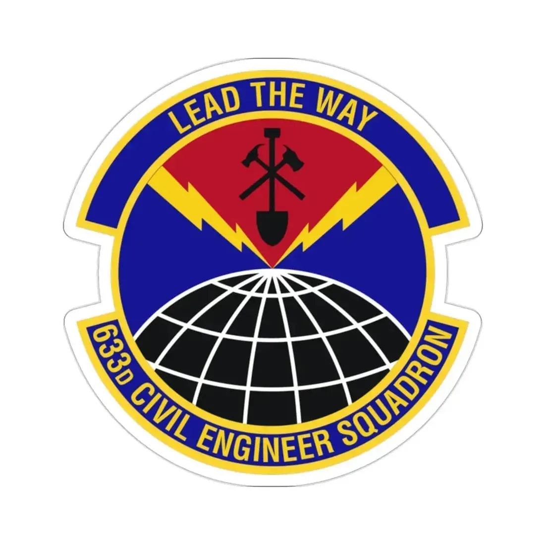 633d Civil Engineer Squadron (U.S. Air Force) STICKER Vinyl Die-Cut Decal - The Sticker Space