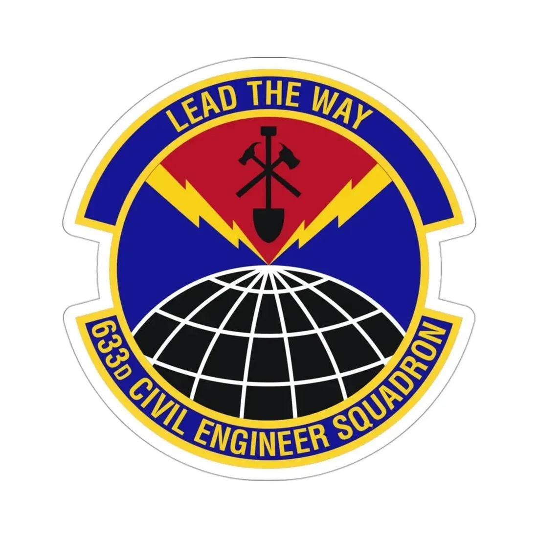 633d Civil Engineer Squadron (U.S. Air Force) STICKER Vinyl Die-Cut Decal - The Sticker Space