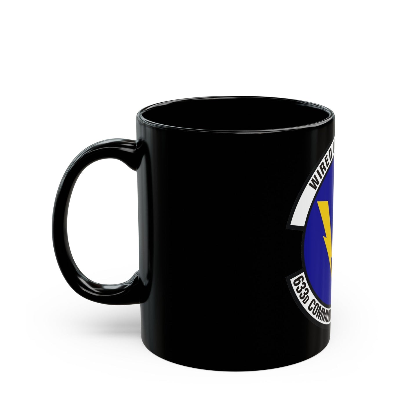 633d Communications Squadron (U.S. Air Force) Black Coffee Mug-The Sticker Space