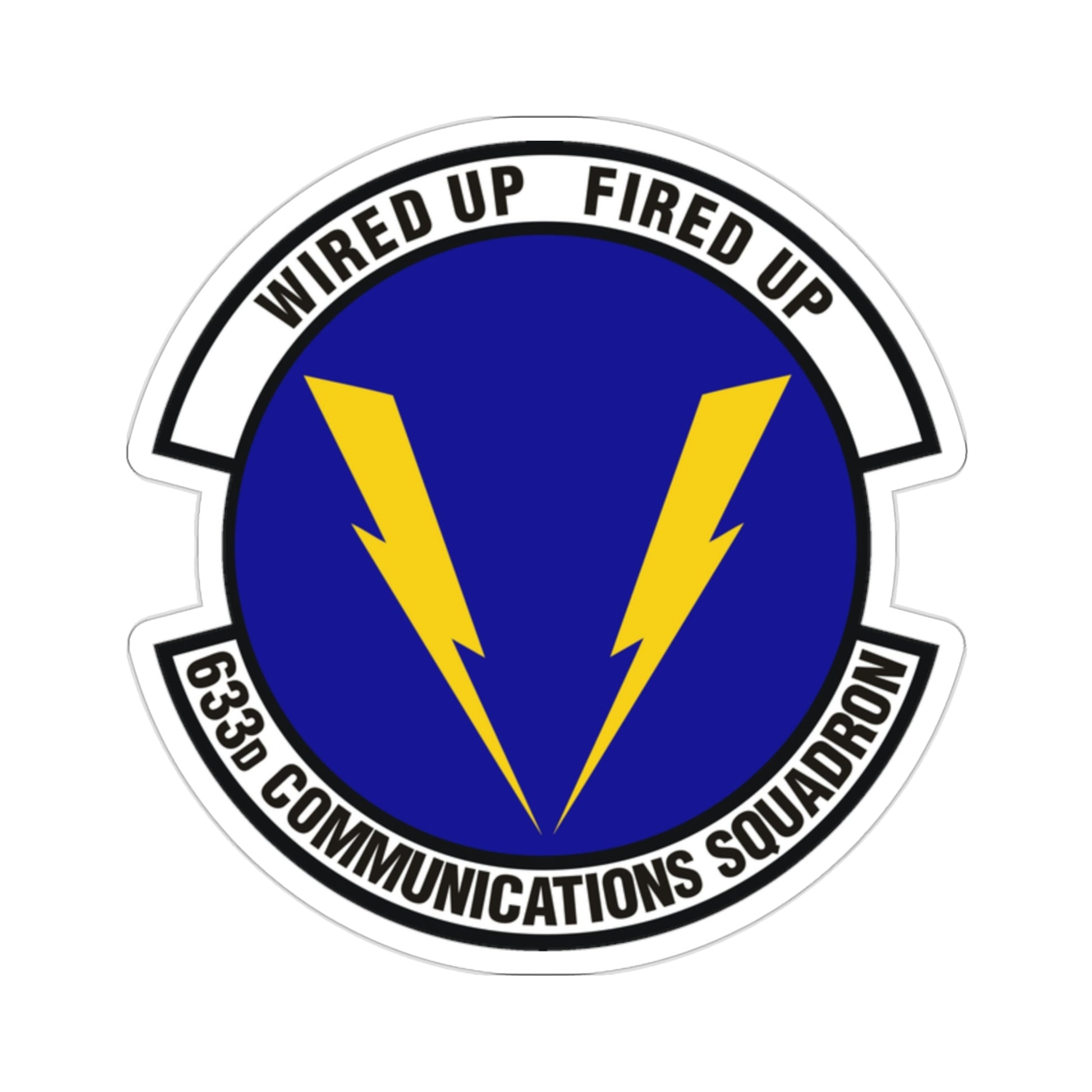 633d Communications Squadron (U.S. Air Force) STICKER Vinyl Die-Cut Decal-2 Inch-The Sticker Space