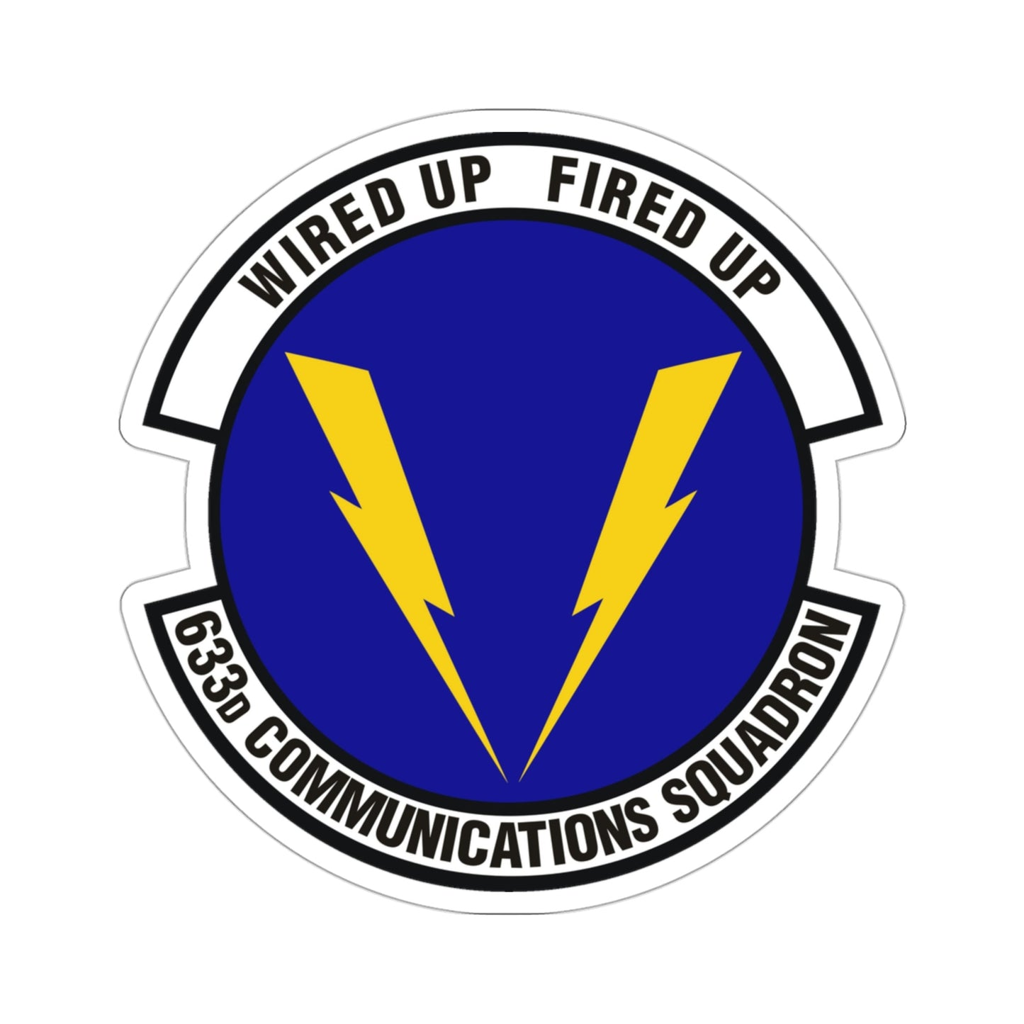 633d Communications Squadron (U.S. Air Force) STICKER Vinyl Die-Cut Decal-3 Inch-The Sticker Space