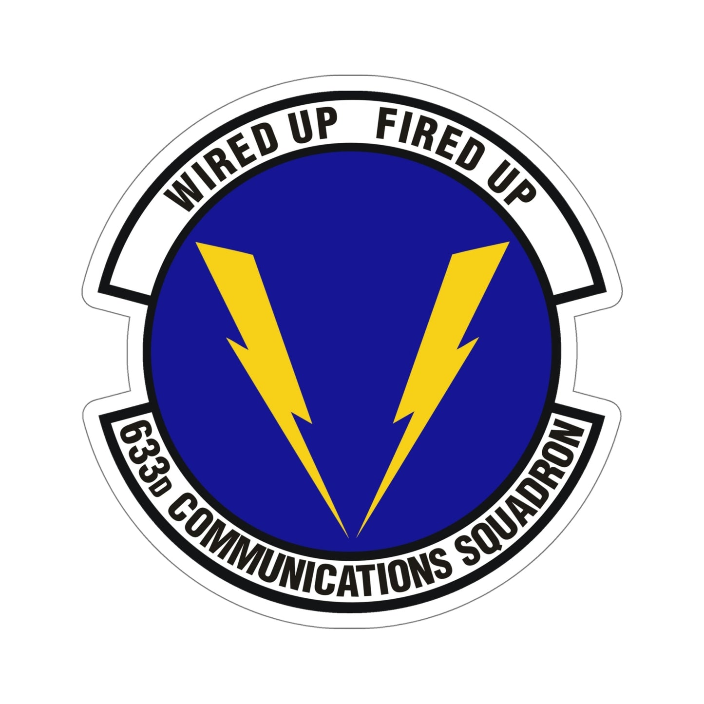 633d Communications Squadron (U.S. Air Force) STICKER Vinyl Die-Cut Decal-6 Inch-The Sticker Space