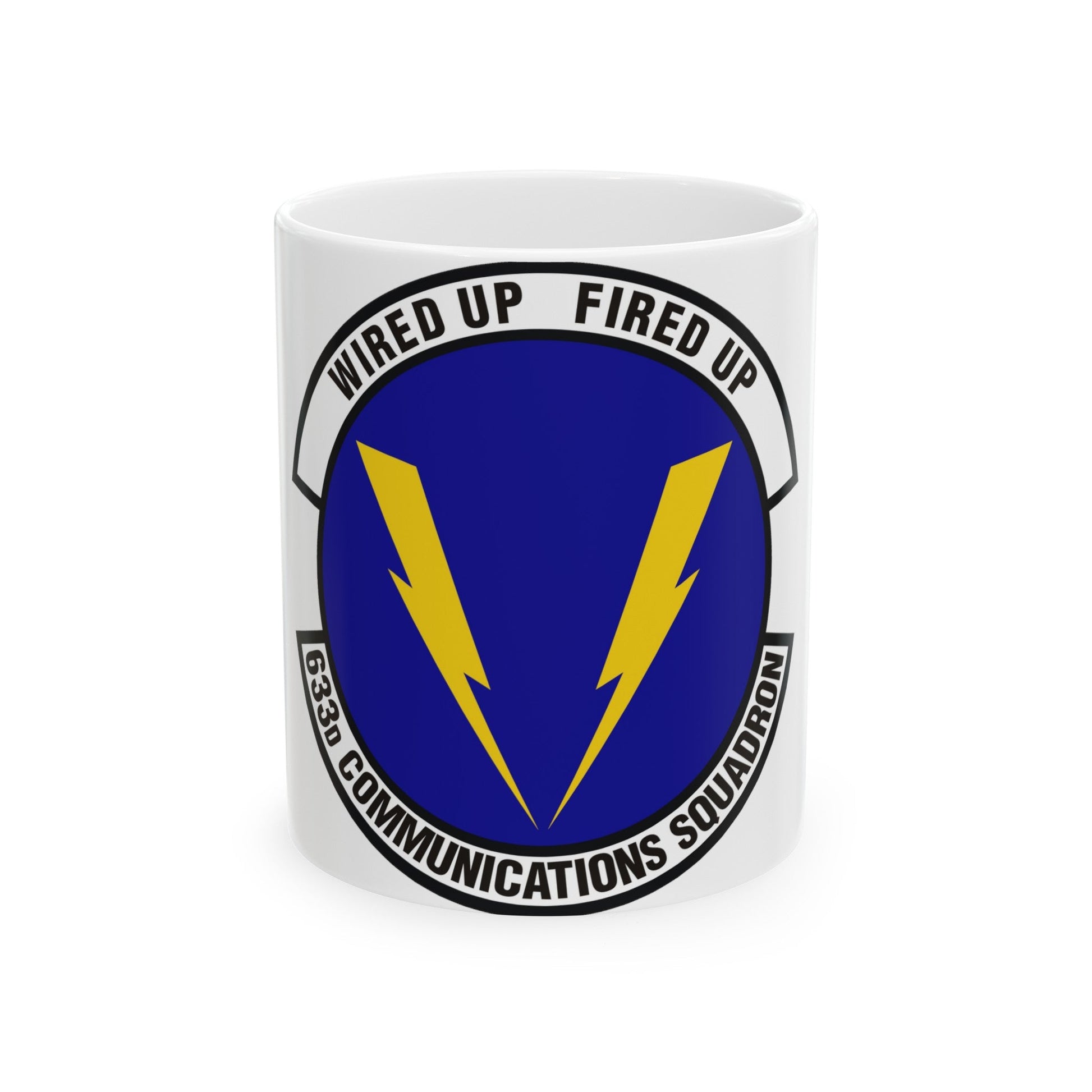 633d Communications Squadron (U.S. Air Force) White Coffee Mug-11oz-The Sticker Space