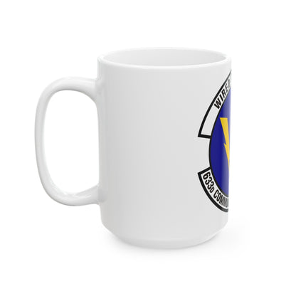 633d Communications Squadron (U.S. Air Force) White Coffee Mug-The Sticker Space