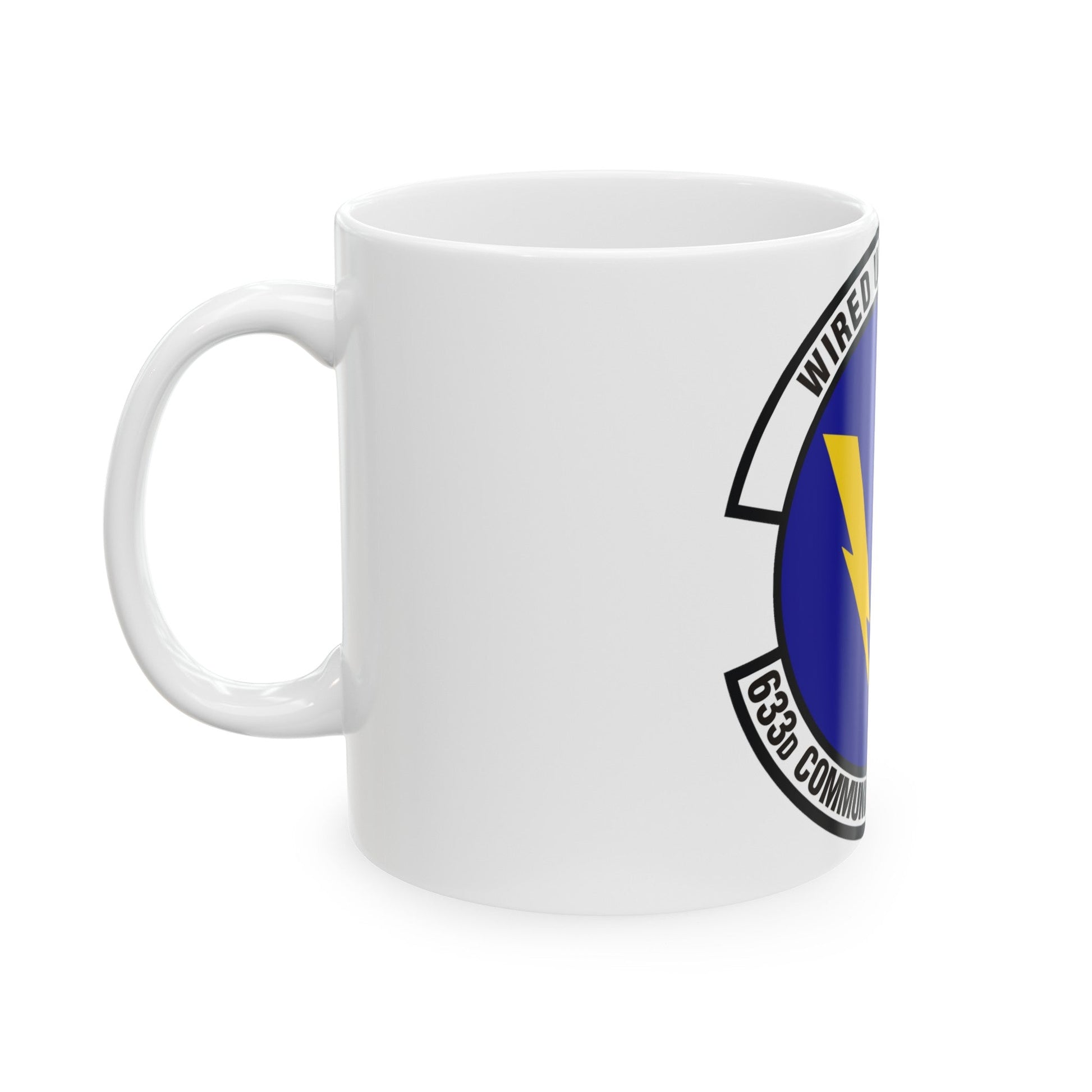 633d Communications Squadron (U.S. Air Force) White Coffee Mug-The Sticker Space