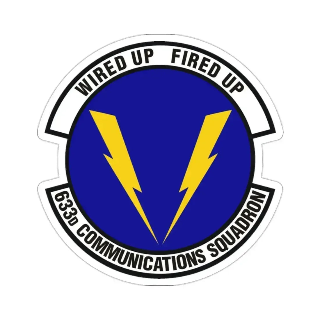 633d Communications Squadron (U.S. Air Force) STICKER Vinyl Die-Cut Decal 2 Inch - The Sticker Space