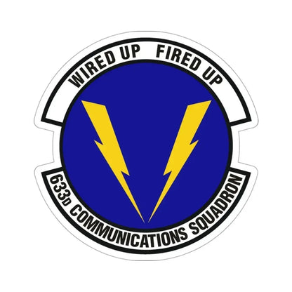 633d Communications Squadron (U.S. Air Force) STICKER Vinyl Die-Cut Decal 3 Inch - The Sticker Space