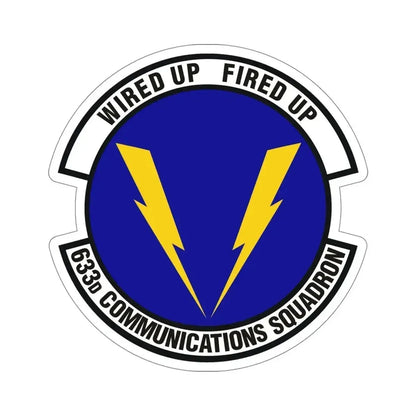 633d Communications Squadron (U.S. Air Force) STICKER Vinyl Die-Cut Decal 5 Inch - The Sticker Space