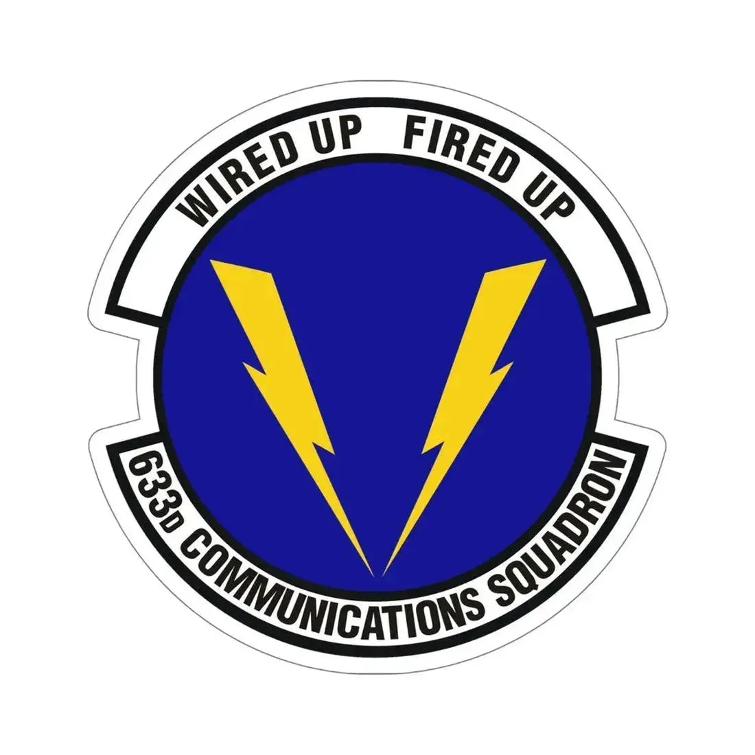 633d Communications Squadron (U.S. Air Force) STICKER Vinyl Die-Cut Decal 6 Inch - The Sticker Space