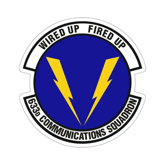 633d Communications Squadron (U.S. Air Force) STICKER Vinyl Die-Cut Decal 6 Inch - The Sticker Space