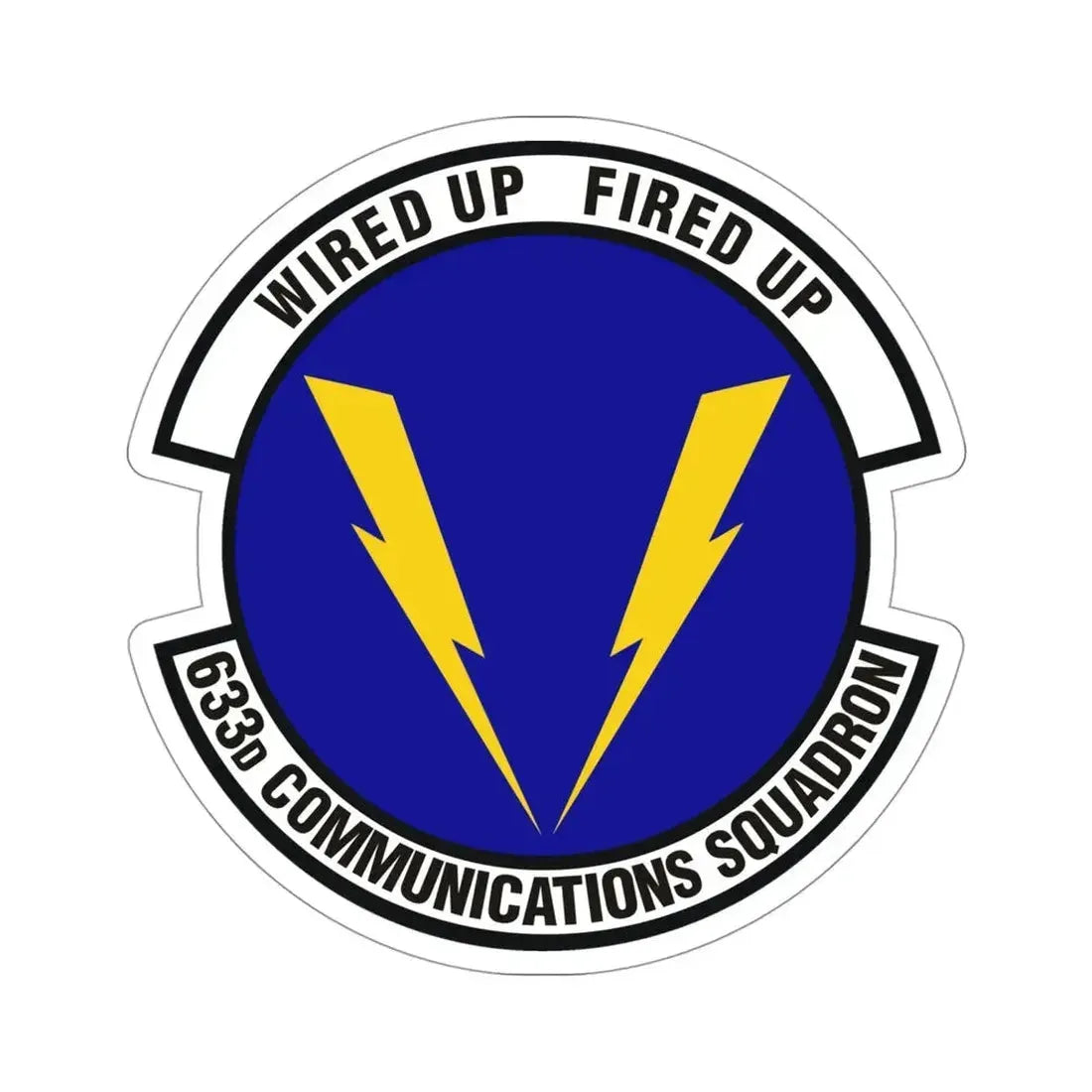 633d Communications Squadron (U.S. Air Force) STICKER Vinyl Die-Cut Decal - The Sticker Space