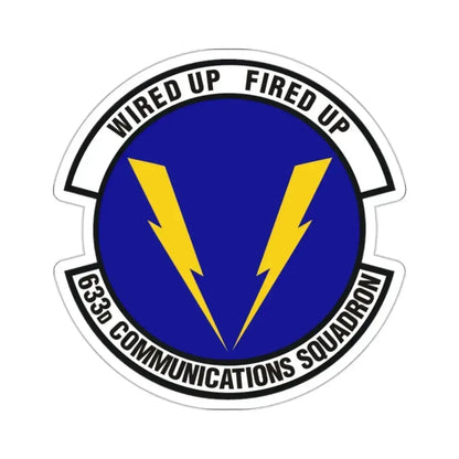633d Communications Squadron (U.S. Air Force) STICKER Vinyl Kiss-Cut Decal 2 Inch White - The Sticker Space
