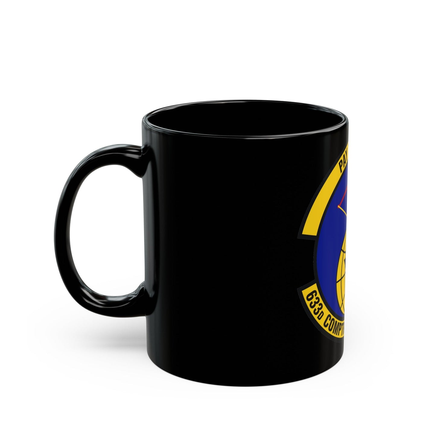 633d Comptroller Squadron (U.S. Air Force) Black Coffee Mug-The Sticker Space