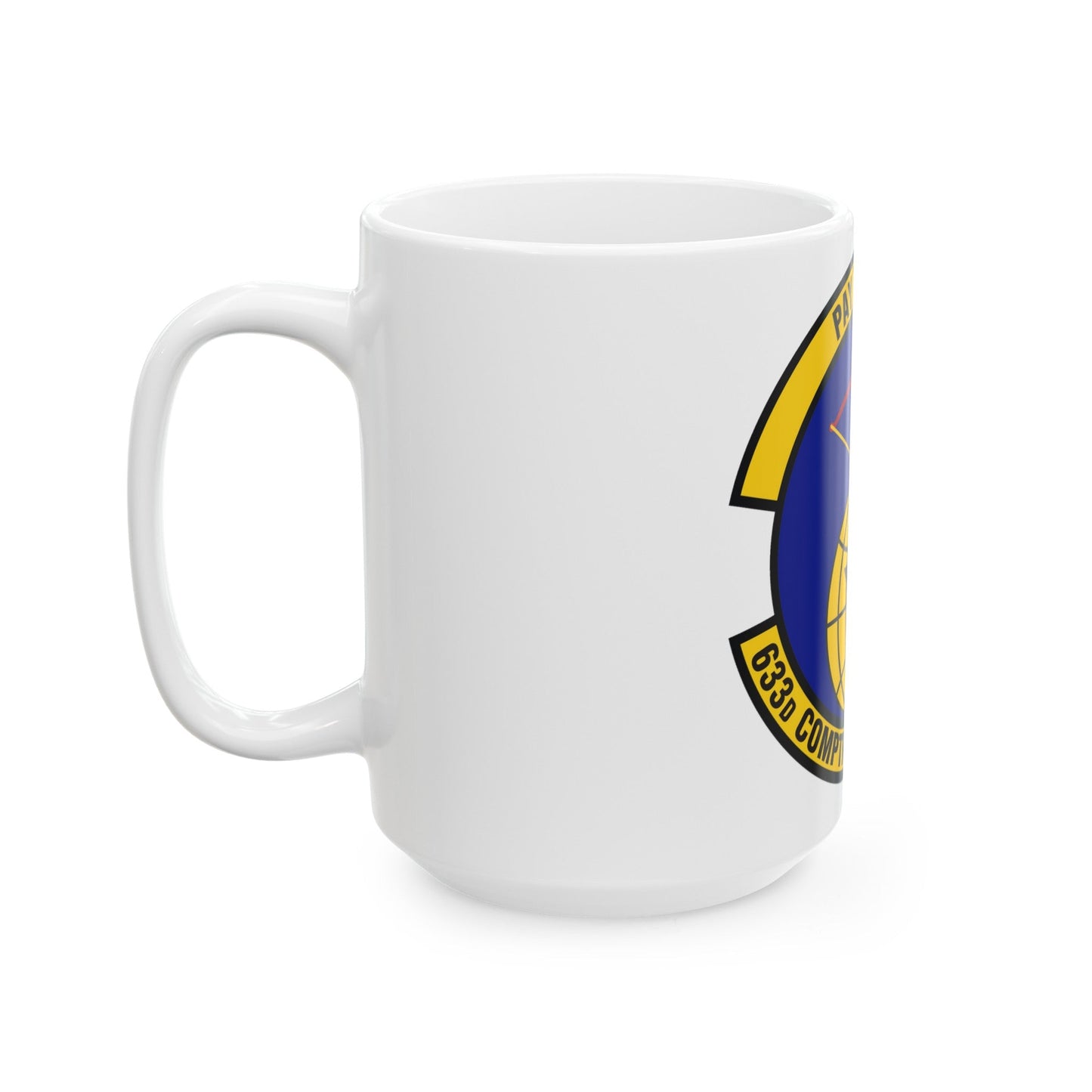 633d Comptroller Squadron (U.S. Air Force) White Coffee Mug-The Sticker Space