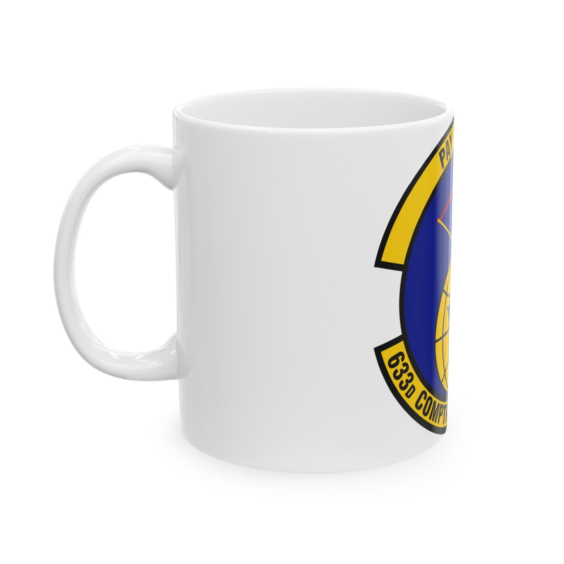 633d Comptroller Squadron (U.S. Air Force) White Coffee Mug-The Sticker Space