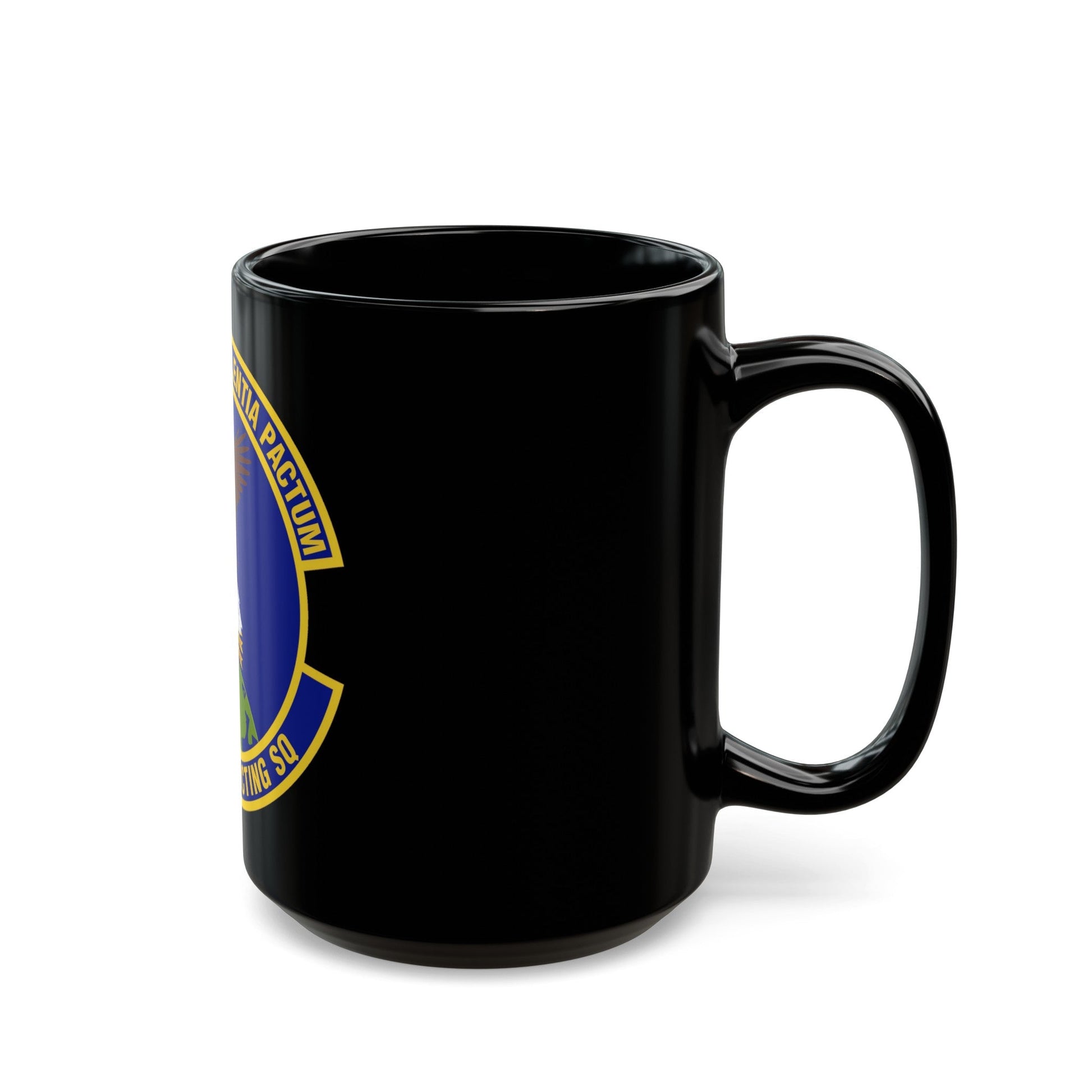 633d Contracting Squadron (U.S. Air Force) Black Coffee Mug-The Sticker Space