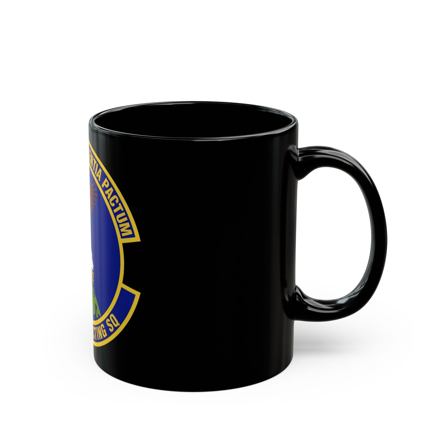 633d Contracting Squadron (U.S. Air Force) Black Coffee Mug-The Sticker Space